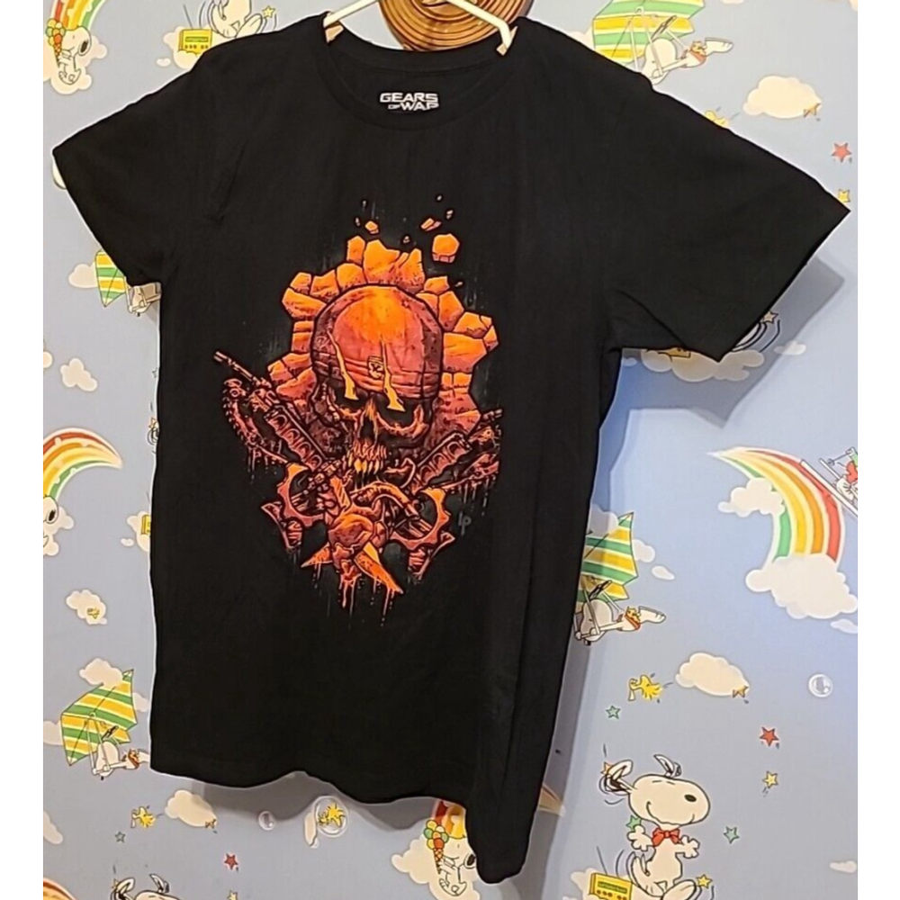 Gears Of War 5 Black T-Shirt Adult Size Medium Difuzed Double Sided 2019